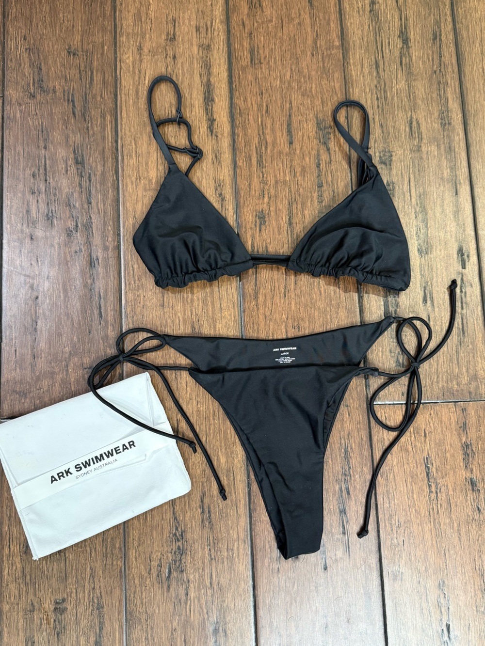 Ark Swimwear Black String Bikini Set size Medium/Large